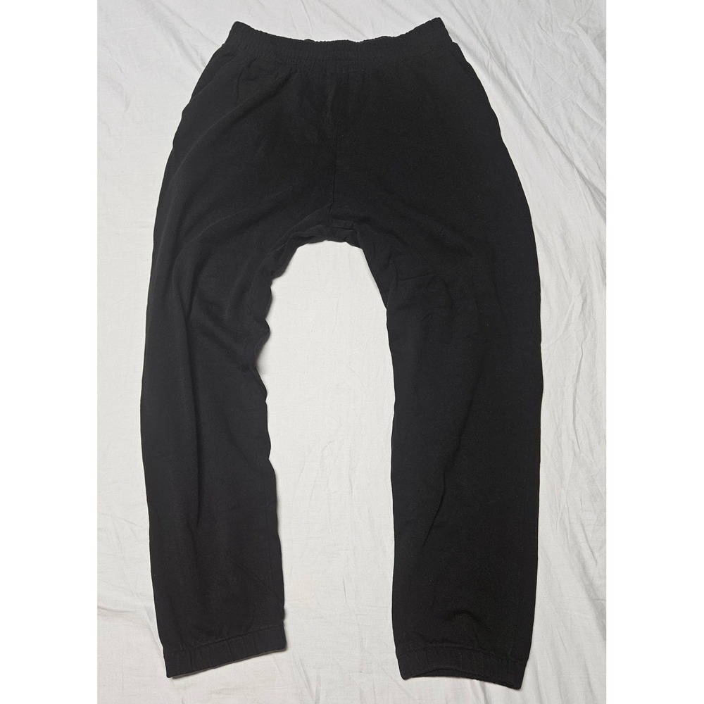 Zara Sweatpants Womens Medium Black Cotton Elastic‎ Waist Joggers Loungewear